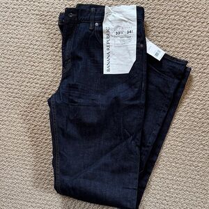 Banana Republic Men's Straight Jeans - Dark Navy Indigo